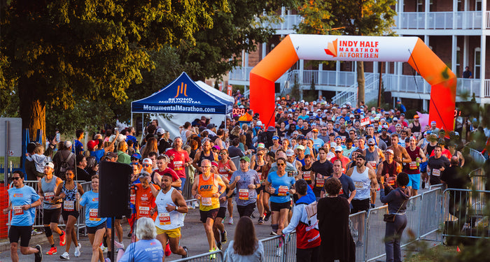 Start line at ft ben half marathon
