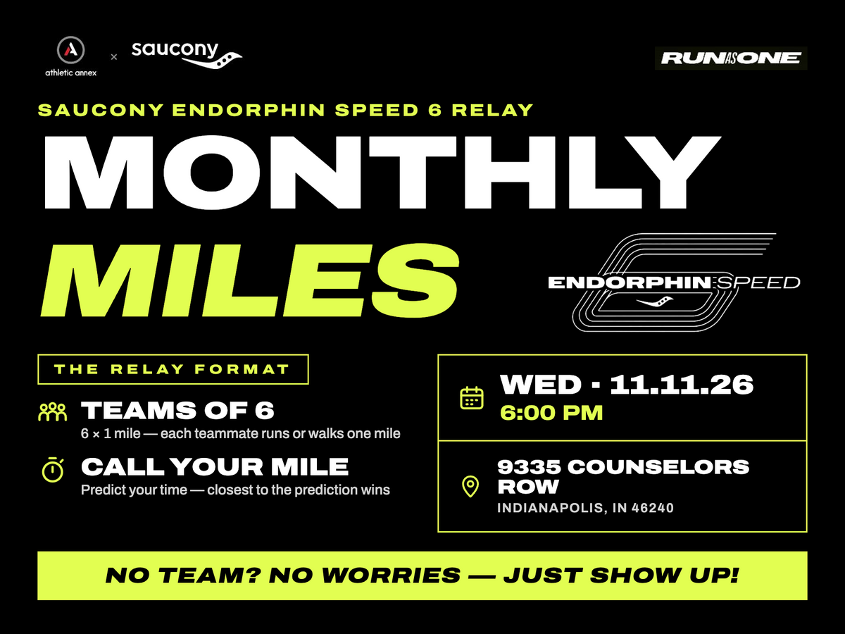 A Night of *Speed* With Saucony! Monthly Miles