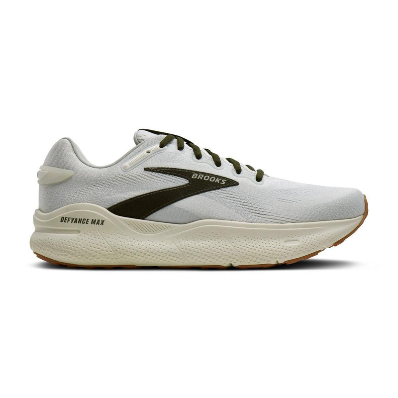 1104581D242 | right | Image of Brooks Men's Defyance Max shoe in Coconut / Forest / Biscuit