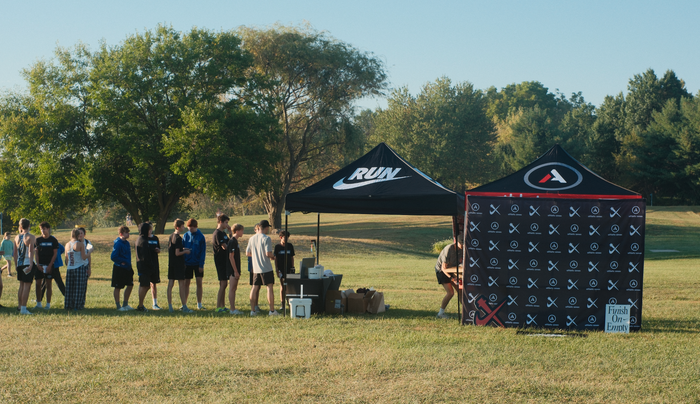 Athletic Annex booth at the Flashrock XC Invitational cross country meet